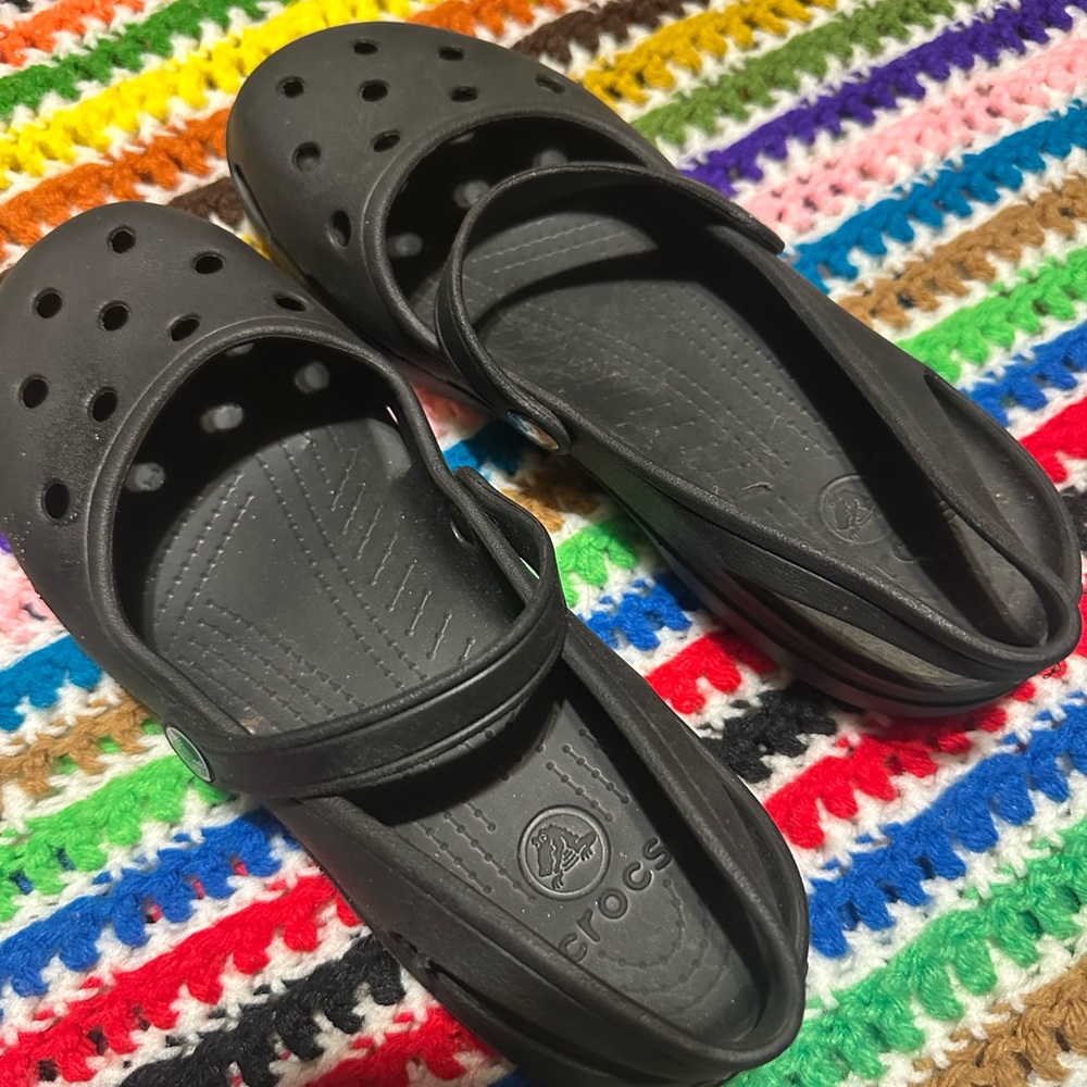 CROCS Black Slip-On Sandals